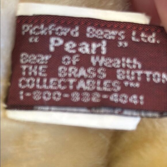 The Brass Button Collectible Pickford Plush Bear PEARL Jointed Handcrafted 13” - Picture 7 of 8